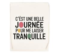 Capzy C’est Une Belle Journée Pour Me Laisser Tranquille Un Verre Bière Agresser Tasse Bolsa De Compras Shopping Bag Beige