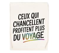 Capzy Ceux Qui Chancellent Profitent Plus Du Voyage Un Verre Bière Agresser Tasse Bolsa De Compras Shopping Bag Beige