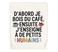 Capzy D’abord Je Bois Du Café Ensuite J’enseigne Un Verre Bière Agresser Tasse Bolsa De Compras Shopping Bag Beige