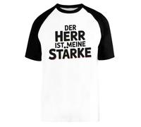 Capzy Der Herr ist Meine Stärke Baseball T-Shirt Unisex Men Women Short Sleeve
