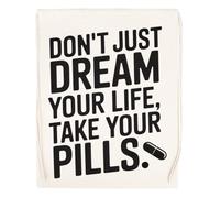 Capzy Don’t Just Dream Your Life Take Your Pills Bolsa De Compras Shopping Bag Beige