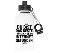 Capzy Du Bist Das Beste Was Ich Je Im Internet Gefunden Habe Glas Bier Becher Tasse Blanco Botella De Agua Aluminio Para Exteriores Pollutant Free White Water Bottle Aluminium For Outdoors