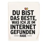 Capzy Du Bist Das Beste Was Ich Je Im Internet Gefunden Habe Glas Bier Becher Tasse Bolsa De Compras Shopping Bag Beige