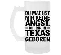 Capzy Du Machst Mir Keine Angst Ich Bin In Texas Geboren Glas Bier Becher Tasse Jarro De Cerveza Beer Mug