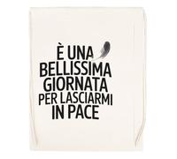 Capzy È Una Bellissima Giornata Per Lasciarmi In Pace Bicchiere Birra Tazza Bolsa De Compras Shopping Bag Beige