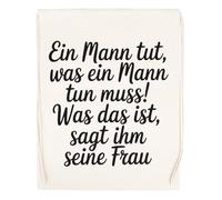 Capzy Ein Mann Tut Was Ein Mann Tun Muss Was Das Ist Glas Bier Becher Tasse Bolsa De Compras Shopping Bag Beige