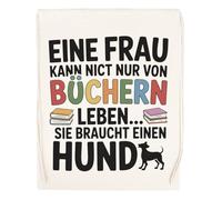 Capzy Eine Frau Kann Nicht Nur Von Büchern Leben Glas Bier Becher Tasse Bolsa De Compras Shopping Bag Beige