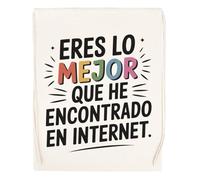 Capzy Eres Lo Mejor Que He Encontrado En Internet Vidrio Cerveza Taza Bolsa De Compras Shopping Bag Beige