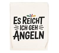 Capzy Es Reicht - Ich Geh Angeln Glas Bier Becher Tasse Bolsa De Compras Shopping Bag Beige
