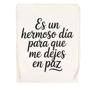 Capzy Es Un Hermoso Día Para Que Me Dejes En Paz Vidrio Cerveza Taza Bolsa De Compras Shopping Bag Beige