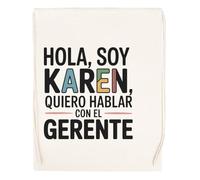 Capzy Hola Soy Karen Quiero Hablar Con El Gerente Vidrio Cerveza Taza Bolsa De Compras Shopping Bag Beige