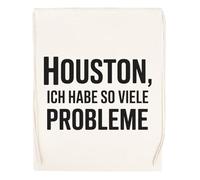 Capzy Houston Ich Habe So Viele Probleme Glas Bier Becher Tasse Bolsa De Compras Shopping Bag Beige