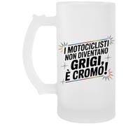 Capzy I Motociclisti Non Diventano Grigi È Cromo Bicchiere Birra Tazza Jarro De Cerveza Beer Mug