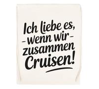 Capzy Ich Liebe Es Wenn Wir Zusammen Cruisen Glas Bier Becher Tasse Bolsa De Compras Shopping Bag Beige