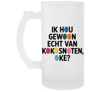 Capzy Ik Hou Gewoon Echt Van Kokosnoten Oké? Glas Bier Mok Beker Jarro De Cerveza Beer Mug