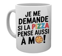Capzy Je Me Demande Si La Pizza Pense Aussi À Moi Un Verre Bière Agresser Tasse Taza Mug Cup
