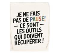 Capzy Je Ne Fais Pas De Pause - Ce Sont Les Outils Qui Un Verre Bière Agresser Tasse Bolsa De Compras Shopping Bag Beige