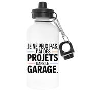 Capzy Je Ne Peux Pas J’ai Des Projets Dans Le Garage Un Verre Bière Agresser Tasse Blanco Botella De Agua Aluminio Para Exteriores Pollutant Free White Water Bottle Aluminium For Outdoors
