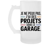 Capzy Je Ne Peux Pas J’ai Des Projets Dans Le Garage Un Verre Bière Agresser Tasse Jarro De Cerveza Beer Mug