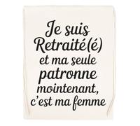 Capzy Je Suis Retraité(E) Et Ma Seule Patronne Un Verre Bière Agresser Tasse Bolsa De Compras Shopping Bag Beige