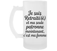 Capzy Je Suis Retraité(E) Et Ma Seule Patronne Un Verre Bière Agresser Tasse Jarro De Cerveza Beer Mug