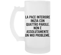 Capzy La Pace Interiore Inizia Con Quattro Parole Bicchiere Birra Tazza Jarro De Cerveza Beer Mug