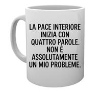 Capzy La Pace Interiore Inizia Con Quattro Parole Bicchiere Birra Tazza Taza Mug Cup