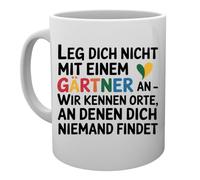 Capzy Leg Dich Nicht Mit Einem Gärtner An - Wir Kennen Orte Glas Bier Becher Tasse Taza Mug Cup