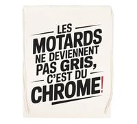 Capzy Les Motards Ne Deviennent Pas Gris C’est Du Chrome Un Verre Bière Agresser Tasse Bolsa De Compras Shopping Bag Beige