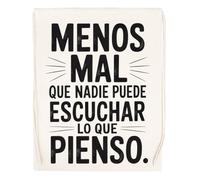 Capzy Menos Mal Que Nadie Puede Escuchar Vidrio Cerveza Taza Bolsa De Compras Shopping Bag Beige