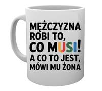 Capzy Mężczyzna Robi To Co Musi A Co To Jest Mówi Mu Żona Szkło Piwo Kubek Filiżanka Taza Mug Cup