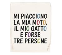 Capzy Mi Piacciono La Mia Moto Il Mio Gatto Bicchiere Birra Tazza Bolsa De Compras Shopping Bag Beige