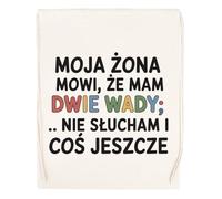 Capzy Moja Żona Mówi Że Mam Dwie Wady Nie Szkło Piwo Kubek Filiżanka Bolsa De Compras Shopping Bag Beige
