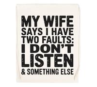 Capzy My Wife Says I Have Two Faults Bolsa De Compras Shopping Bag Beige