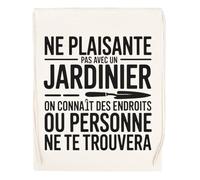 Capzy Ne Plaisante Pas Avec Un Jardinier Un Verre Bière Agresser Tasse Bolsa De Compras Shopping Bag Beige