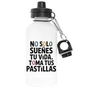 Capzy No Solo Sueñes Tu Vida Toma Tus Pastillas Vidrio Cerveza Taza Blanco Botella De Agua Aluminio Para Exteriores Pollutant Free White Water Bottle Aluminium For Outdoors