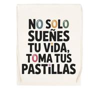 Capzy No Solo Sueñes Tu Vida Toma Tus Pastillas Vidrio Cerveza Taza Bolsa De Compras Shopping Bag Beige