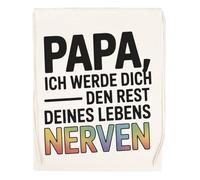 Capzy Papa Ich Werde Dich Den Rest Deines Lebens Nerven Glas Bier Becher Tasse Bolsa De Compras Shopping Bag Beige