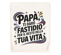 Capzy Papà Ti Darò Fastidio Per Il Resto Della Tua Vita Bicchiere Birra Tazza Bolsa De Compras Shopping Bag Beige