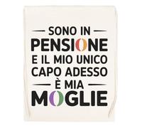 Capzy Sono In Pensione E Il Mio Unico Capo Bicchiere Birra Tazza Bolsa De Compras Shopping Bag Beige