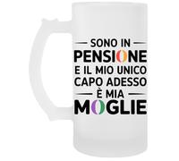 Capzy Sono In Pensione E Il Mio Unico Capo Bicchiere Birra Tazza Jarro De Cerveza Beer Mug