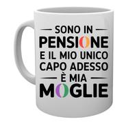 Capzy Sono In Pensione E Il Mio Unico Capo Bicchiere Birra Tazza Taza Mug Cup