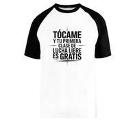 Capzy Tócame Y Tu Primera Clase De Lucha Libre Es Gratis Baseball T-Shirt Unisex Men Women Short Sleeve
