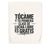 Capzy Tócame Y Tu Primera Clase De Lucha Libre Es Gratis Vidrio Cerveza Taza Bolsa De Compras Shopping Bag Beige