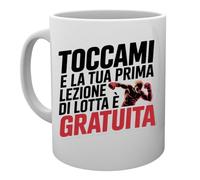 Capzy Toccami E La Tua Prima Lezione Di Lotta Bicchiere Birra Tazza Taza Mug Cup