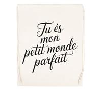 Capzy Tu Es Mon Petit Monde Parfait Un Verre Bière Agresser Tasse Bolsa De Compras Shopping Bag Beige