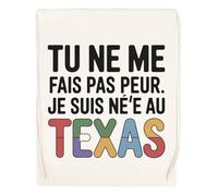 Capzy Tu Ne Me Fais Pas Peur Je Suis Né(E) Au Texas Un Verre Bière Agresser Tasse Bolsa De Compras Shopping Bag Beige