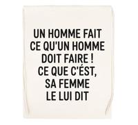 Capzy Un Homme Fait Ce Qu’un Homme Doit Faire Un Verre Bière Agresser Tasse Bolsa De Compras Shopping Bag Beige