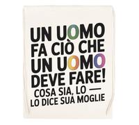 Capzy Un Uomo Fa Ciò Che Un Uomo Deve Fare Bicchiere Birra Tazza Bolsa De Compras Shopping Bag Beige