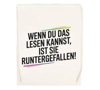 Capzy Wenn Du Das Lesen Kannst Ist Sie Runtergefallen Glas Bier Becher Tasse Bolsa De Compras Shopping Bag Beige